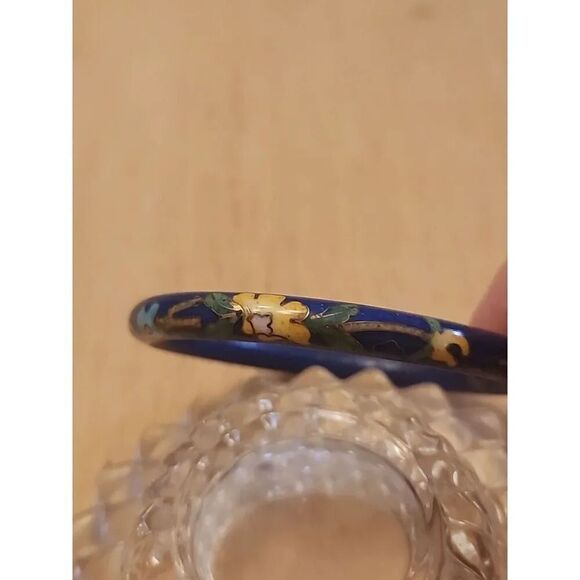 Genuine antique  Smooth Cloisonne Bracelet (firing holes) - Picture 4 of 5